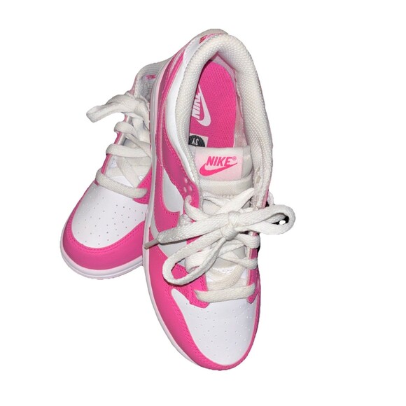 Nike Dunk Low GS Laser Fuchsia Pink Barbie Size 3Y FB9108-102 - Picture 1 of 13